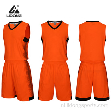 Nieuwe aankomst basketbal uniform gele kleur basketbal slijtage